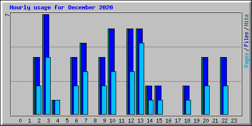 Hourly usage for December 2020
