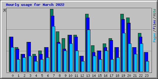 Hourly usage for March 2022