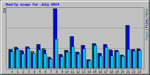Hourly usage for July 2024