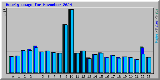 Hourly usage for November 2024