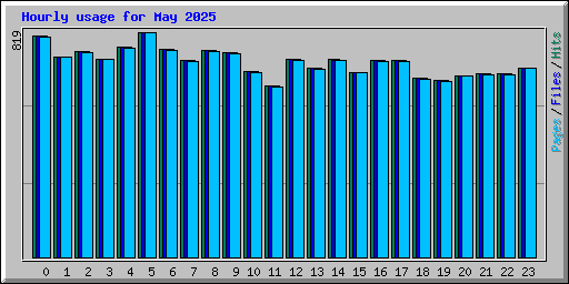 Hourly usage for May 2025