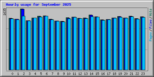 Hourly usage for September 2025