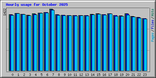Hourly usage for October 2025